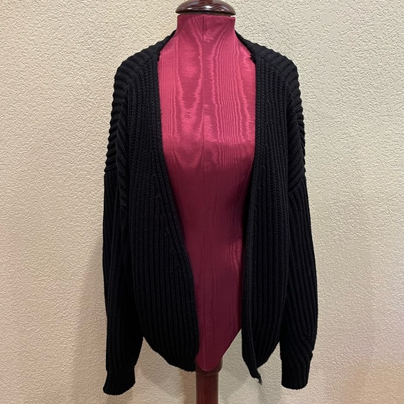 Code x Mode Black Open Front Dolman Cardigan - Picture 2 of 11